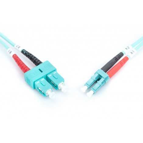 Digitus | Patch cable | Fibre optic | Male | SC multi-mode | Male | LC multi-mode | Blue | 2 m - 2